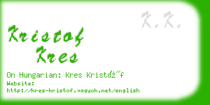 kristof kres business card